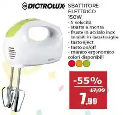 Happy Casa Dictrolux sbattitore elettrico 150W offerta
