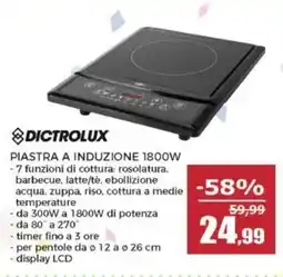 Happy Casa Dictrolux piastra a induzione 1800W offerta