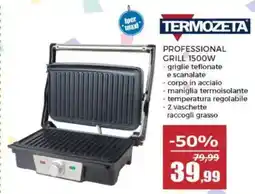 Happy Casa Termozeta professional grill 1500W offerta