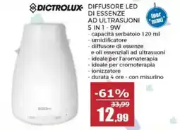 Happy Casa Dictrolux diffusore led di essenze ad ultrasuoni 5 in 1-9W offerta
