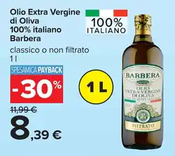 Carrefour Olio Extra Vergine di Oliva 100% italiano Barbera offerta