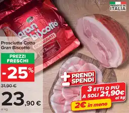 Carrefour Prosciutto Cotto Gran Biscotto offerta