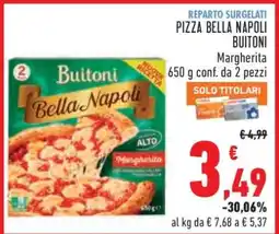 Conad Pizza Bella Napoli Buitoni offerta