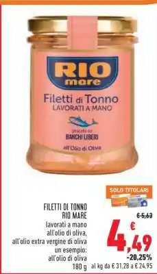 Conad FILETTI DI TONNO RIO MARE offerta
