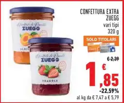 Conad Confettura Extra Zuegg offerta