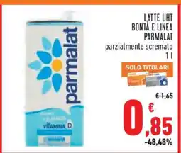 Conad LATTE UHT BONTÀ E LINEA PARMALAT offerta