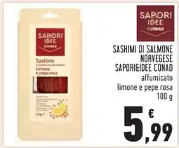 Conad SASHIMI DI SALMONE NORVEGESE SAPORI&IDEE CONAD offerta