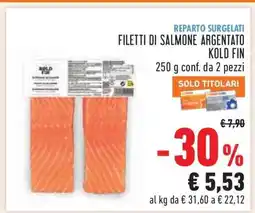 Conad FILETTI DI SALMONE ARGENTATO KOLD FIN offerta