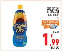Conad Olio di Semi di Girasole Giglio Oro offerta