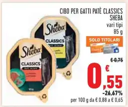 Conad CIBO PER GATTI PATÈ CLASSICS SHEBA offerta