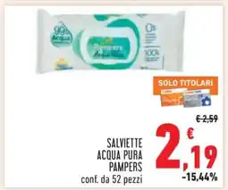 Conad SALVIETTE ACQUA PURA PAMPERS offerta