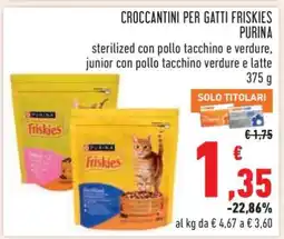 Conad Croccantini per Gatti Friskies Purina offerta