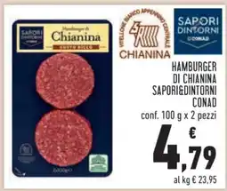Conad HAMBURGER DI CHIANINA SAPORI&DINTORNI CONAD offerta
