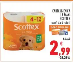 Conad Carta igienica La Maxi Scottex offerta