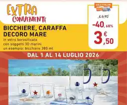 Conad BICCHIERE, CARAFFA DECORO MARE offerta