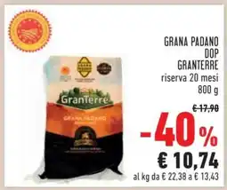 Conad Grana Padano DOP Granterre offerta