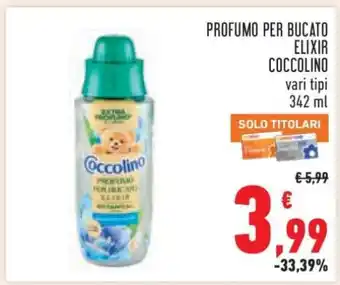 Conad Profumo per Bucato Elixir Coccolino offerta