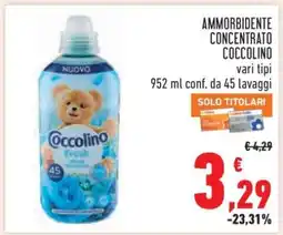 Conad Ammorbidente Concentrato Coccolino offerta