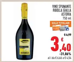 Conad VINO SPUMANTE RIBOLLA GIALLA ASTORIA offerta