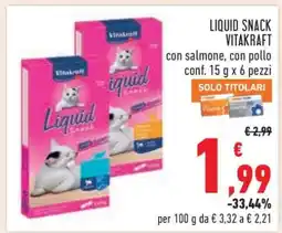 Conad LIQUID SNACK VITAKRAFT offerta