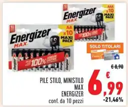 Conad Pile Stilo, Ministilo Max Energizer offerta