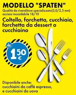 Tedi Modello "spaten" coltello, forchetta, cucchiaio, forchetta da dessert o cucchiaino offerta