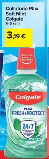 Carrefour Collutorio Plax Soft Mint Colgate offerta