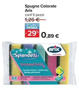 Carrefour Spugne Colorate Arix offerta