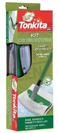 Carrefour Kit Scopa Catturapolvere + 10 panni Tonkita offerta
