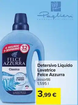 Carrefour Detersivo Liquido Lavatrice Felce Azzurra offerta