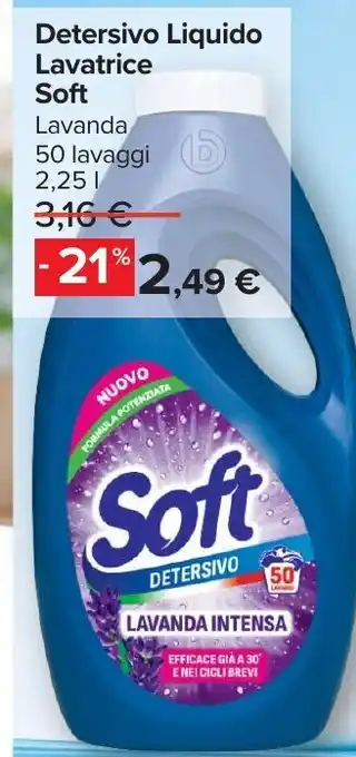 Carrefour Detersivo Liquido Lavatrice Soft offerta