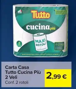 Carrefour Carta Casa Tutto Cucina Più 2 Veli offerta