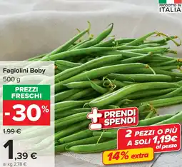 Carrefour Market Fagiolini Boby offerta