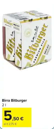 Carrefour Birra Bitburger offerta