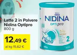 Carrefour Latte 2 in Polvere Nidina Optipro offerta