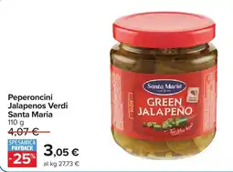 Carrefour Peperoncini Jalapenos Verdi Santa Maria offerta