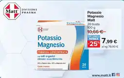 Carrefour Potassio Magnesio Matt offerta