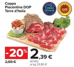 Carrefour Market Coppa Piacentina DOP Terre d'Italia offerta