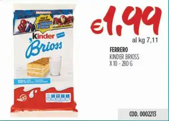 Carico Cash & Carry Ferrero kinder brioss offerta