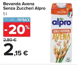 Carrefour Market Bevanda Avena Senza Zuccheri Alpro offerta