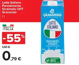 Carrefour Market Latte Italiano Parzialmente Scremato UHT Granarolo offerta