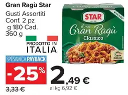 Carrefour Market Gran Ragù Star offerta