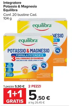 Carrefour Market Integratore Potassio & Magnesio Equilibra offerta