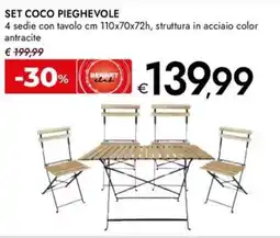 Bennet Set coco pieghevole offerta