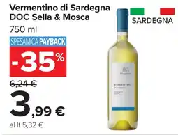 Carrefour Market Vermentino di Sardegna DOC Sella & Mosca offerta