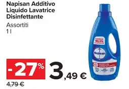 Carrefour Market Napisan Additivo Liquido Lavatrice Disinfettante offerta