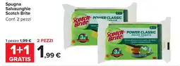 Carrefour Market Spugna Salvaunghie Scotch Brite offerta