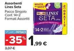 Carrefour Market Assorbenti Lines Seta offerta