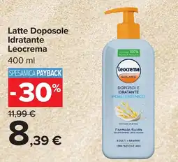 Carrefour Market Latte Doposole Idratante Leocrema offerta