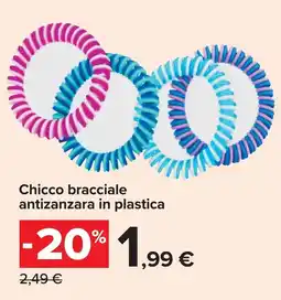 Carrefour Market Chicco bracciale antizanzara in plastica offerta